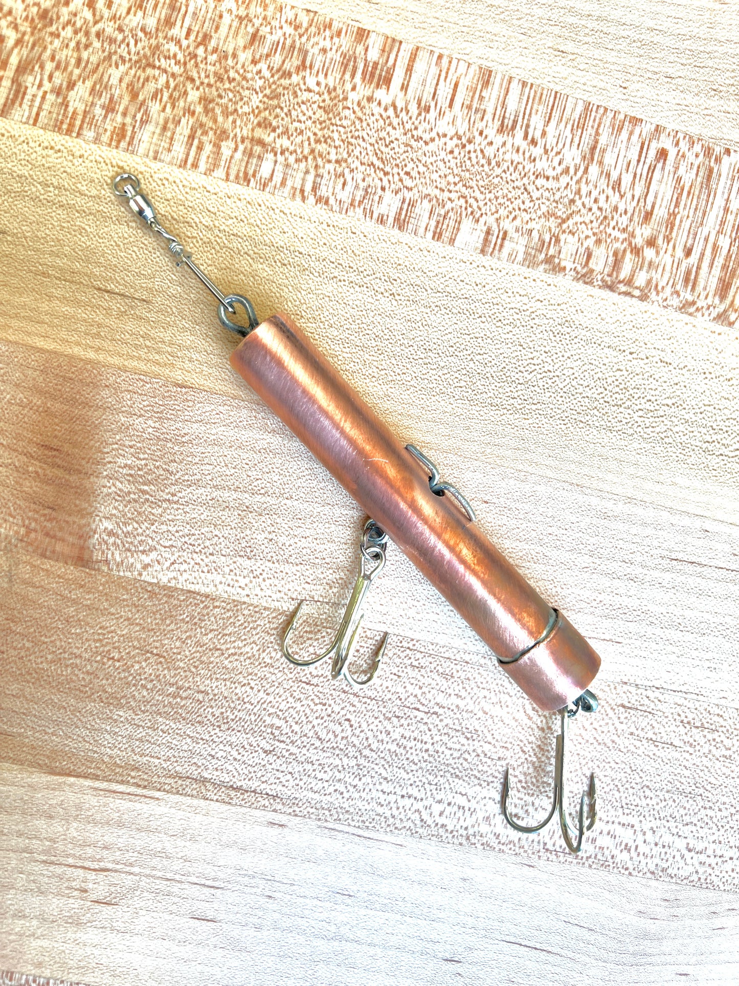 Rockfish Lure Pipe Jig with Two Treble Hooks